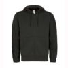 B&C-Full-zip-hooded-sweatshirt-Miesten-Vetoketjullinen-Huppari-Black-musta