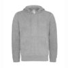 B&C-Full-zip-hooded-sweatshirt-Miesten-Vetoketjullinen-Huppari-HeatherGrey-harmaa