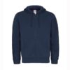 B&C-Full-zip-hooded-sweatshirt-Miesten-Vetoketjullinen-Huppari-Navy-tummansininen