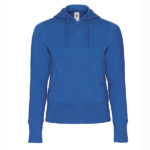 B&C-Women-Full-Zip-Hooded-Sweatshirt-Naisten-Vetoketjullinen-Huppari-RoyalBlue-sininen