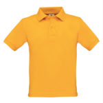 B&C-Short-Sleeved-Fine-Pique-Kids-Polo-Shirt-Lasten-pikeepaita-Gold-kultakeltainen