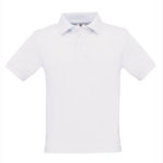 B&C-Short-Sleeved-Fine-Pique-Kids-Polo-Shirt-Lasten-pikeepaita-White-valkoinen