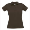 B&C-Short-Sleeved-Fine-Piquè-Polo-Shirt-naisten-pikeepaita-Brown-ruskea