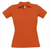 B&C-Short-Sleeved-Fine-Piquè-Polo-Shirt-naisten-pikeepaita-PumpkinOrange-oranssi