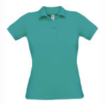 B&C-Short-Sleeved-Fine-Piquè-Polo-Shirt-naisten-pikeepaita-RealTurquoise-turkoosi