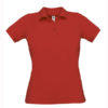 B&C-Short-Sleeved-Fine-Piquè-Polo-Shirt-naisten-pikeepaita-Red-punainen