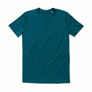 Stedman-ST9210-James-Organic-V-neck-miesten-v-aukkoinen-t-paita-Pacific-blue-sininen