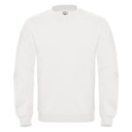 B&C-Cotton-Rich-Sweatshirt-Miesten-Collegepaita-Painatuksella-White-Valkoinen