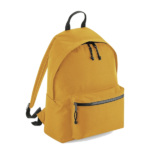 BagBase Recycled Backpack kierrätettu reppu Keltainen Mustard painatuksella