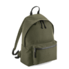 BagBase Recycled Backpack kierrätettu reppu Vihreä Military Green painatuksella