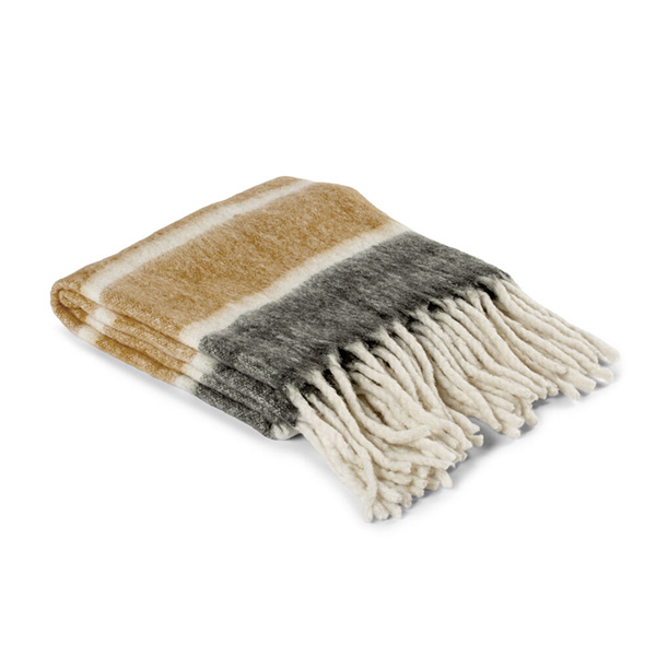 Kosta Linnewäfveri Raita villapeitto Beige