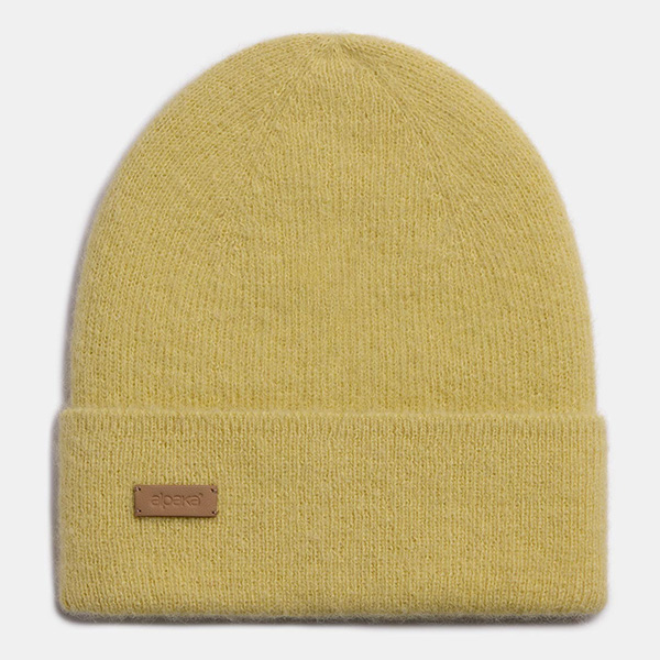 Alpaka kevyt pipo taitteella - kirkas keltainen