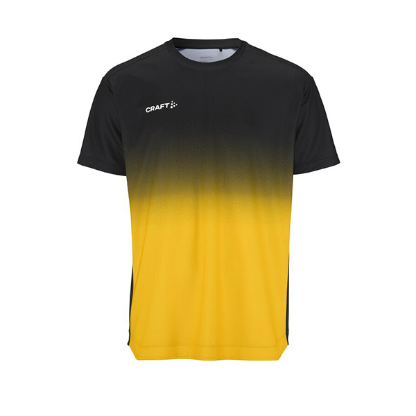 Craft_Evolve 2 Structured Graphic Jersey M_Front_miesten_tekninen_paita_Black_SwedenYellow